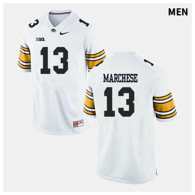 Men's Iowa Hawkeyes NCAA #13 Henry Marchese White Authentic Nike Alumni Stitched College Football Jersey IE34G20RW